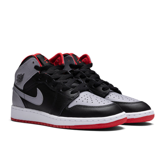 Air Jordan 1 Mid (GS) - Black/Cement Grey/Fire Red
