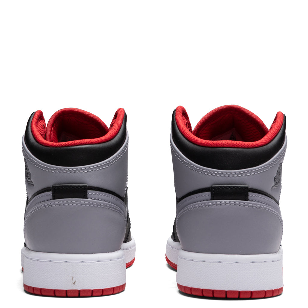 Air Jordan 1 Mid (GS) - Black/Cement Grey/Fire Red