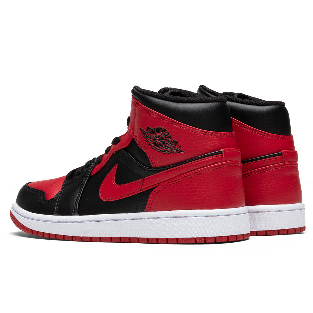 Air Jordan 1 Mid (GS) - Black/Gym Red/White