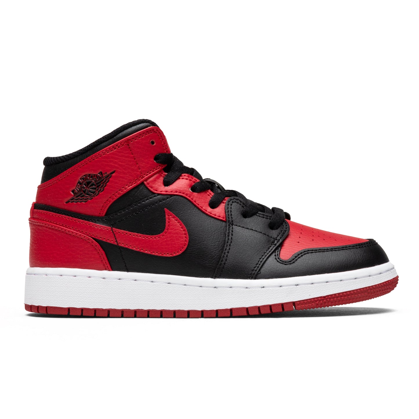 Air Jordan 1 Mid (GS) - Black/Gym Red/White