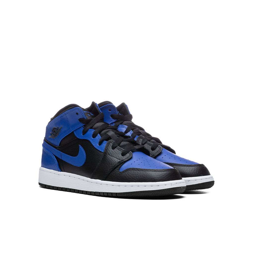 Air Jordan 1 Mid (GS) - Black/Hyper Royal