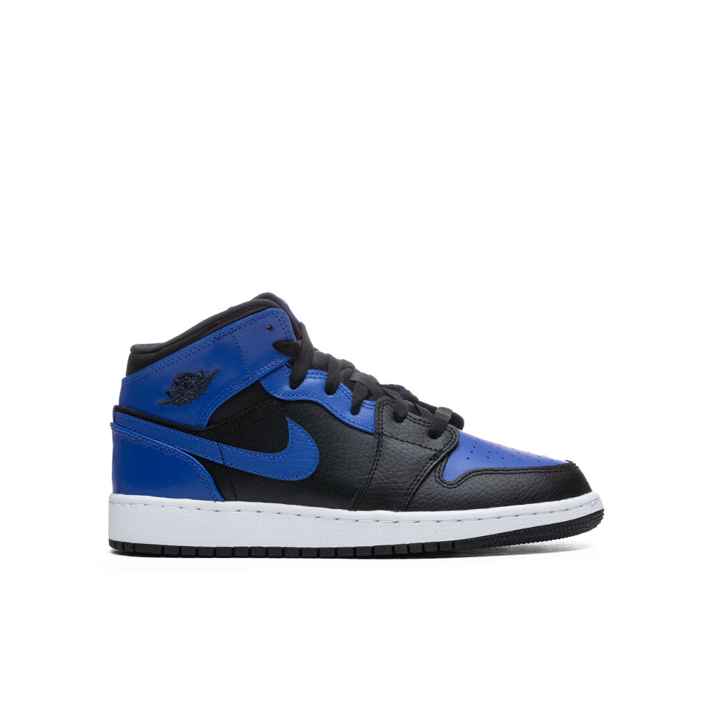 Air Jordan 1 Mid (GS) - Black/Hyper Royal