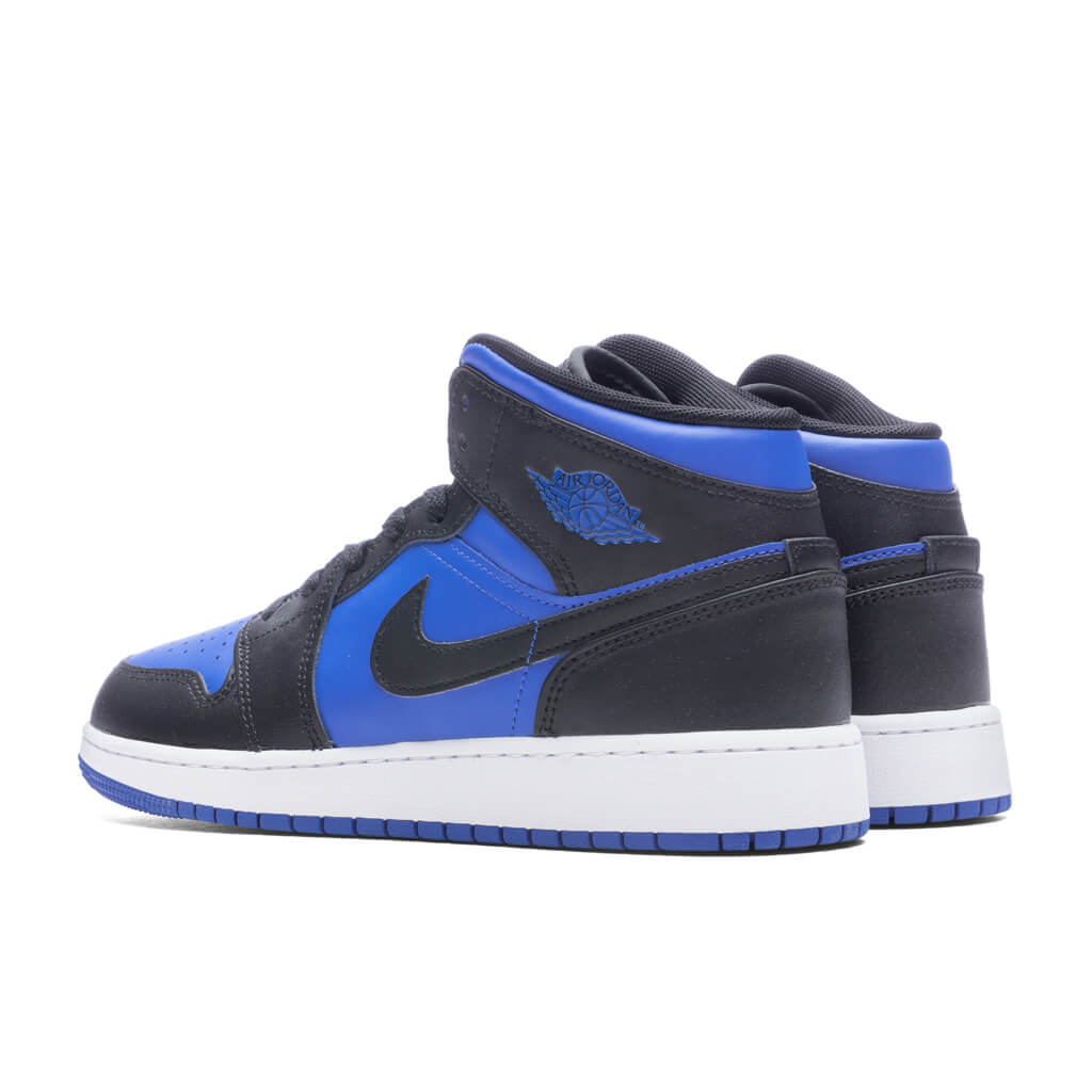 Air Jordan 1 Mid (GS) - Black/Royal Blue/Black