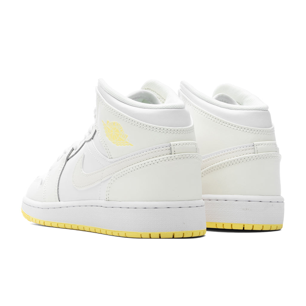 Air Jordan 1 Mid (GS) - Sail/Light Laser Orange/White