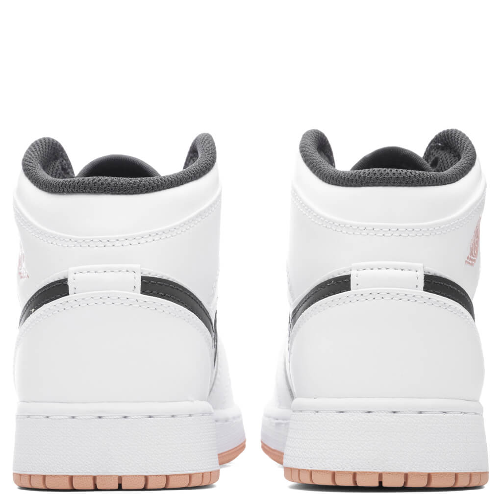 Air Jordan 1 Mid (GS) - White/Anthracite