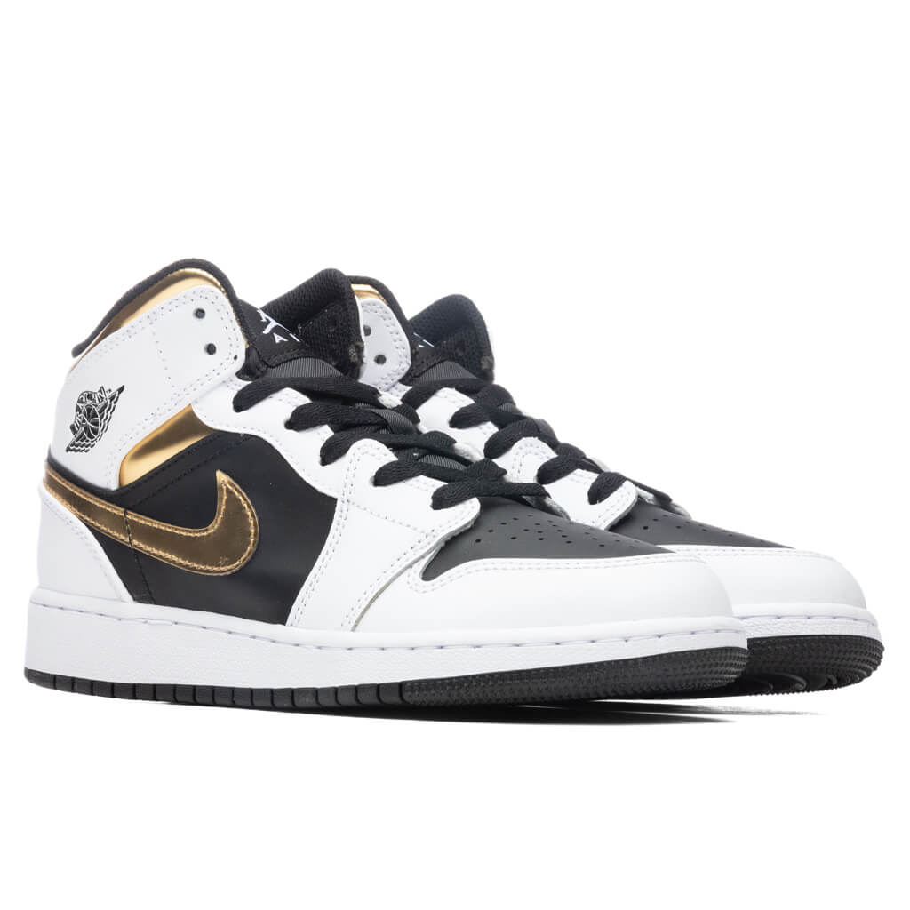 Air Jordan 1 Mid (GS) - White/Multi