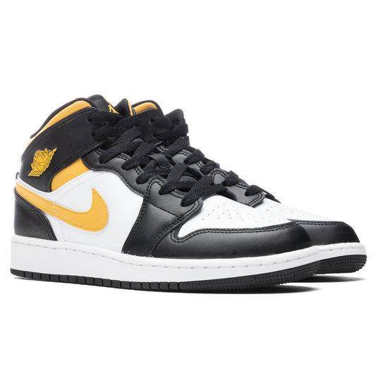 Air Jordan 1 Mid (GS) - White/Pollen/Black