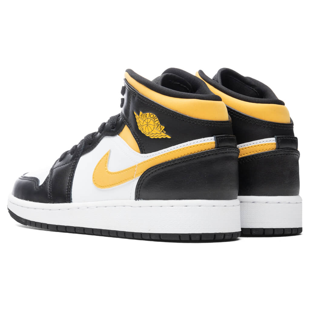 Air Jordan 1 Mid (GS) - White/Pollen/Black