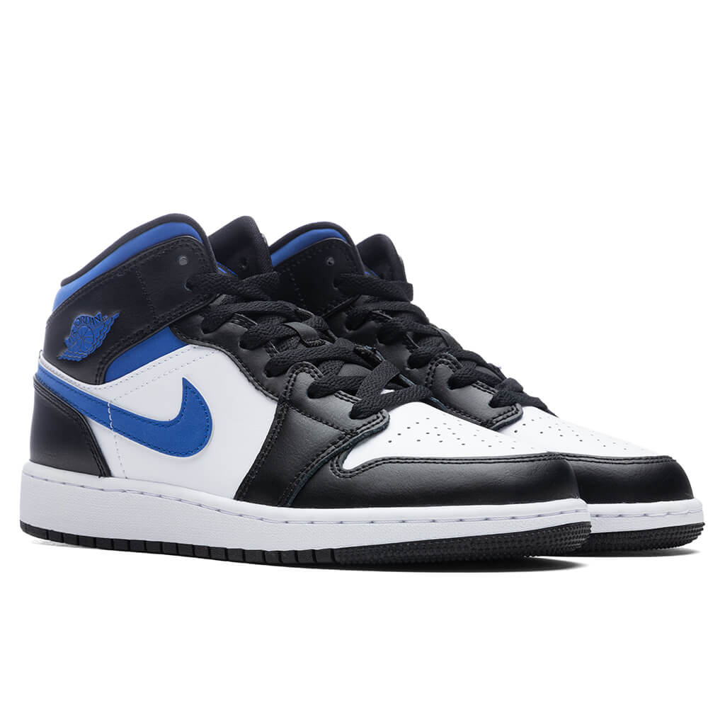 Air Jordan 1 Mid (GS) - White/Racer Blue