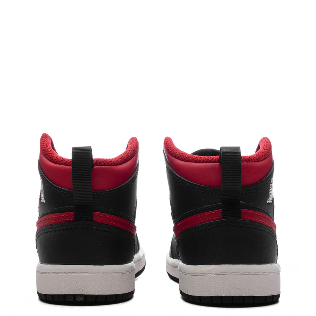 Air Jordan 1 Mid (PS) - Black/Varsity Red/Summit White