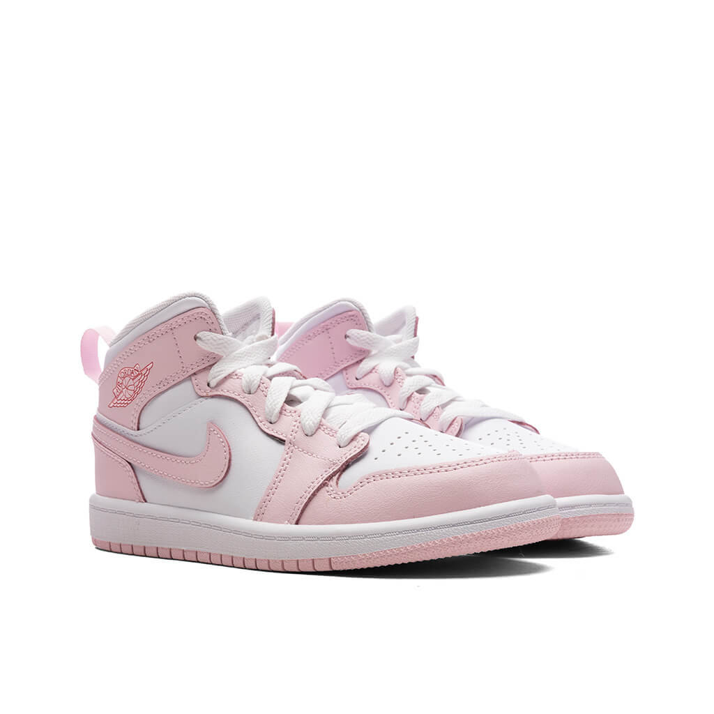 Air Jordan 1 Mid (PS) - Pink Foam/White/Fire Red