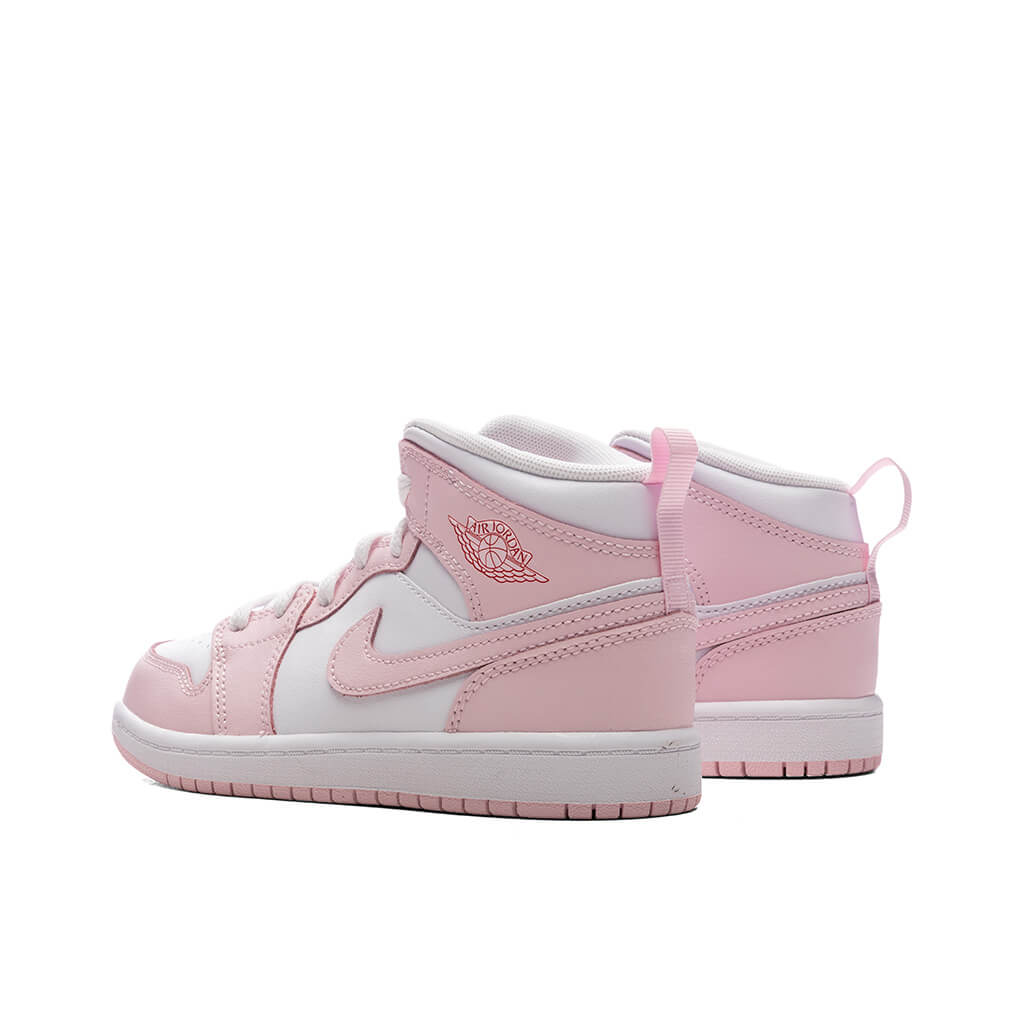 Air Jordan 1 Mid (PS) - Pink Foam/White/Fire Red