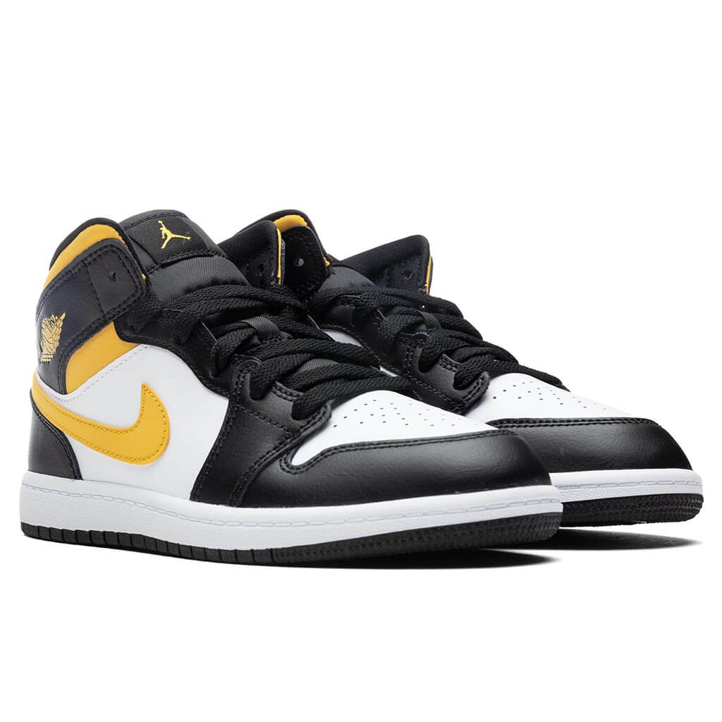 Air Jordan 1 Mid (PS) - White/Pollen/Black