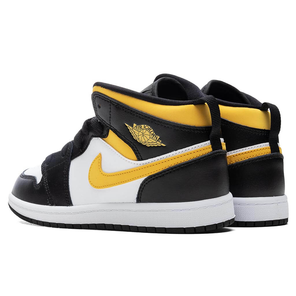 Air Jordan 1 Mid (PS) - White/Pollen/Black