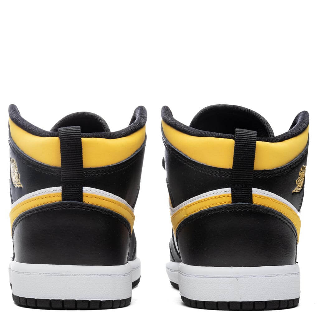 Air Jordan 1 Mid (PS) - White/Pollen/Black