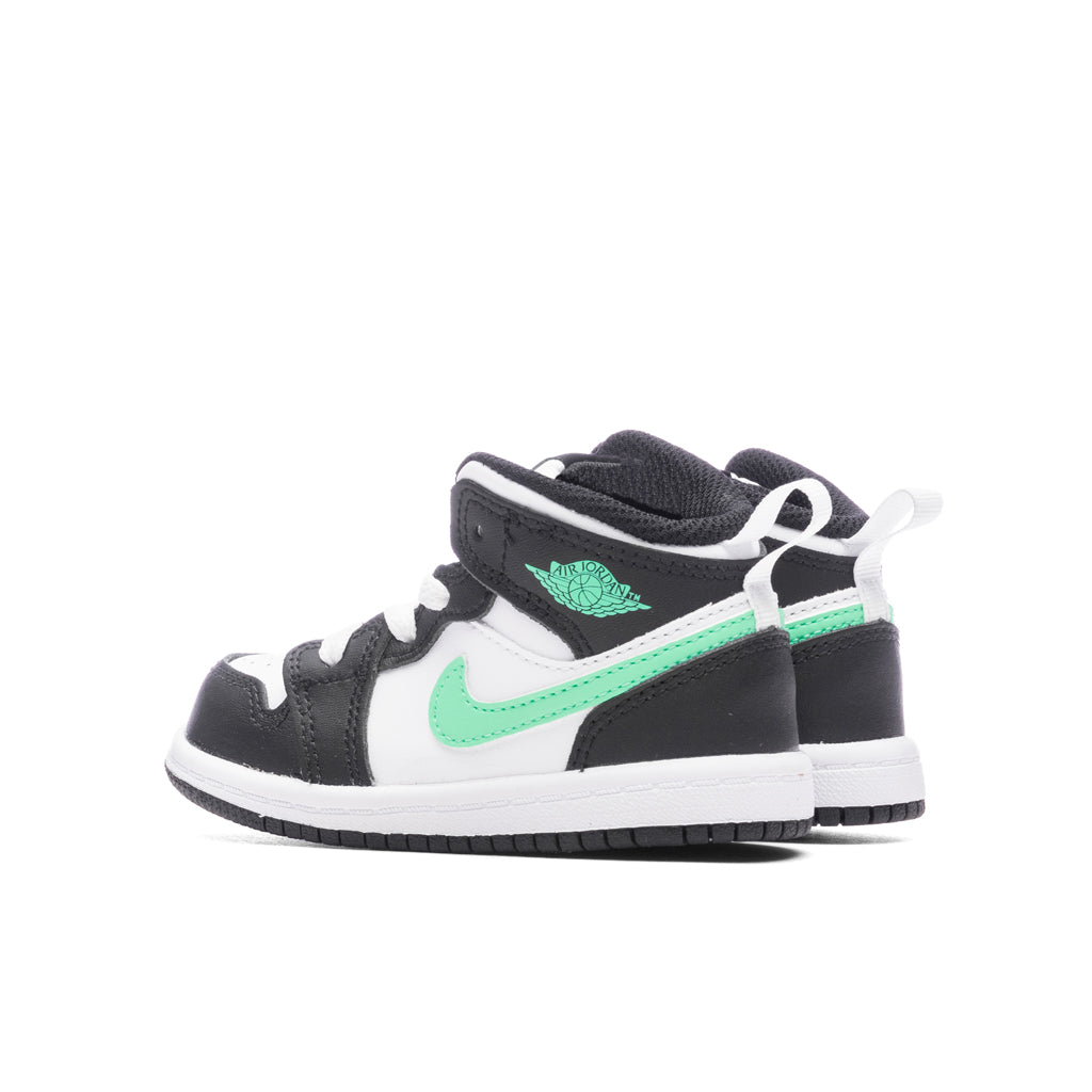 Air Jordan 1 Mid (TD) - White/Green Glow/Black