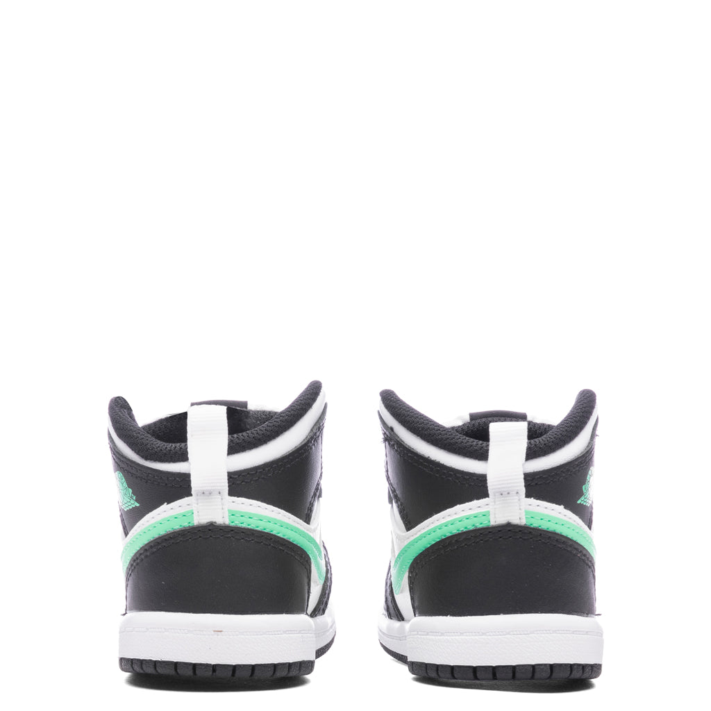 Air Jordan 1 Mid (TD) - White/Green Glow/Black