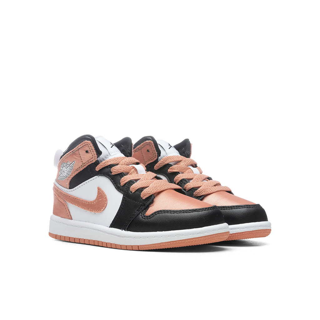 Air Jordan 1 Mid (TD) - White/Light Madder Root/Black