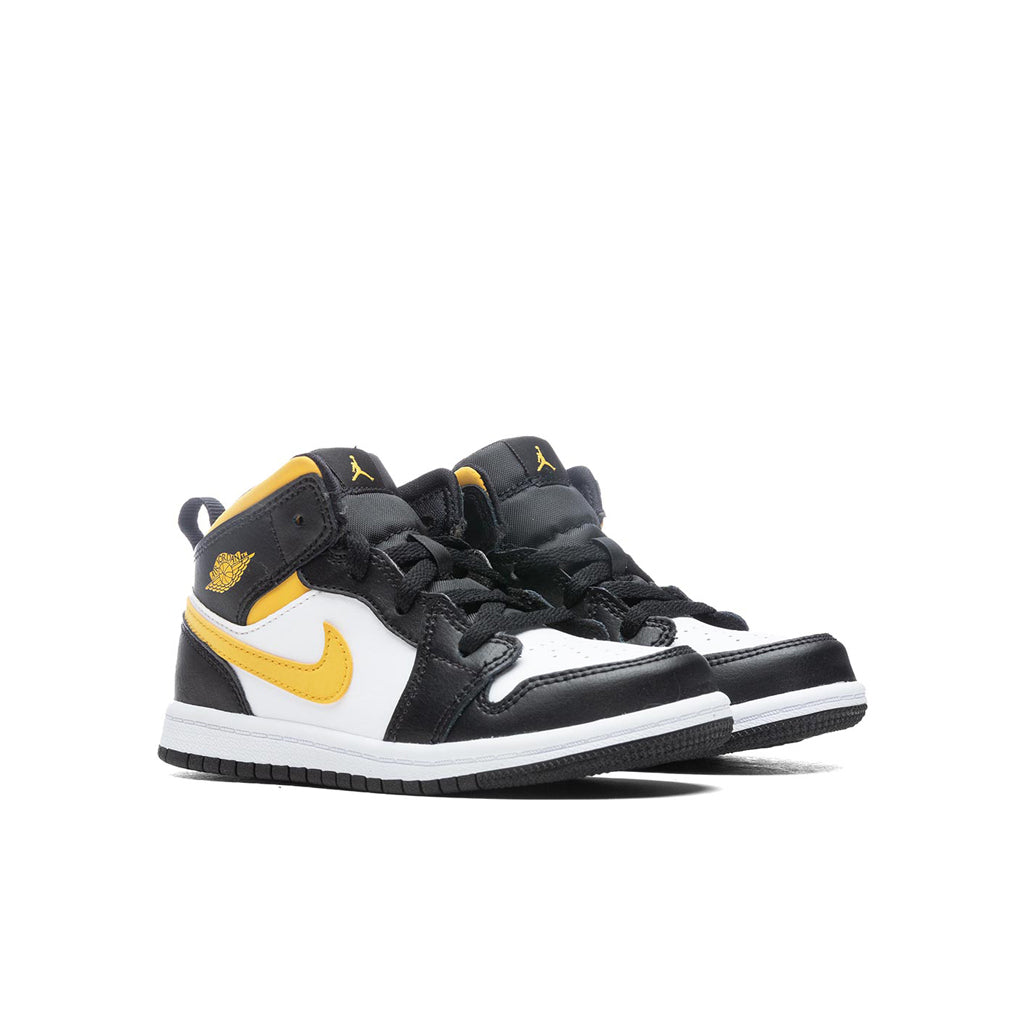 Air Jordan 1 Mid (TD) - White/Pollen/Black