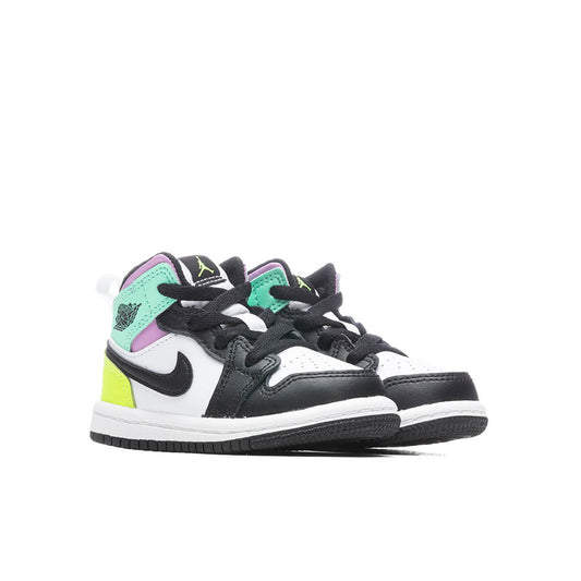 Air Jordan 1 Mid (TD) - White/Volt