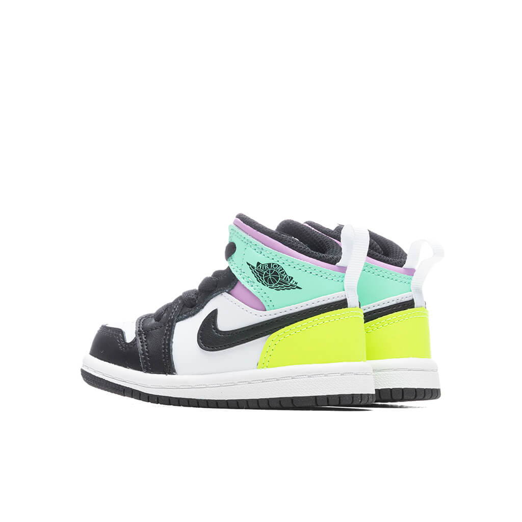 Air Jordan 1 Mid (TD) - White/Volt