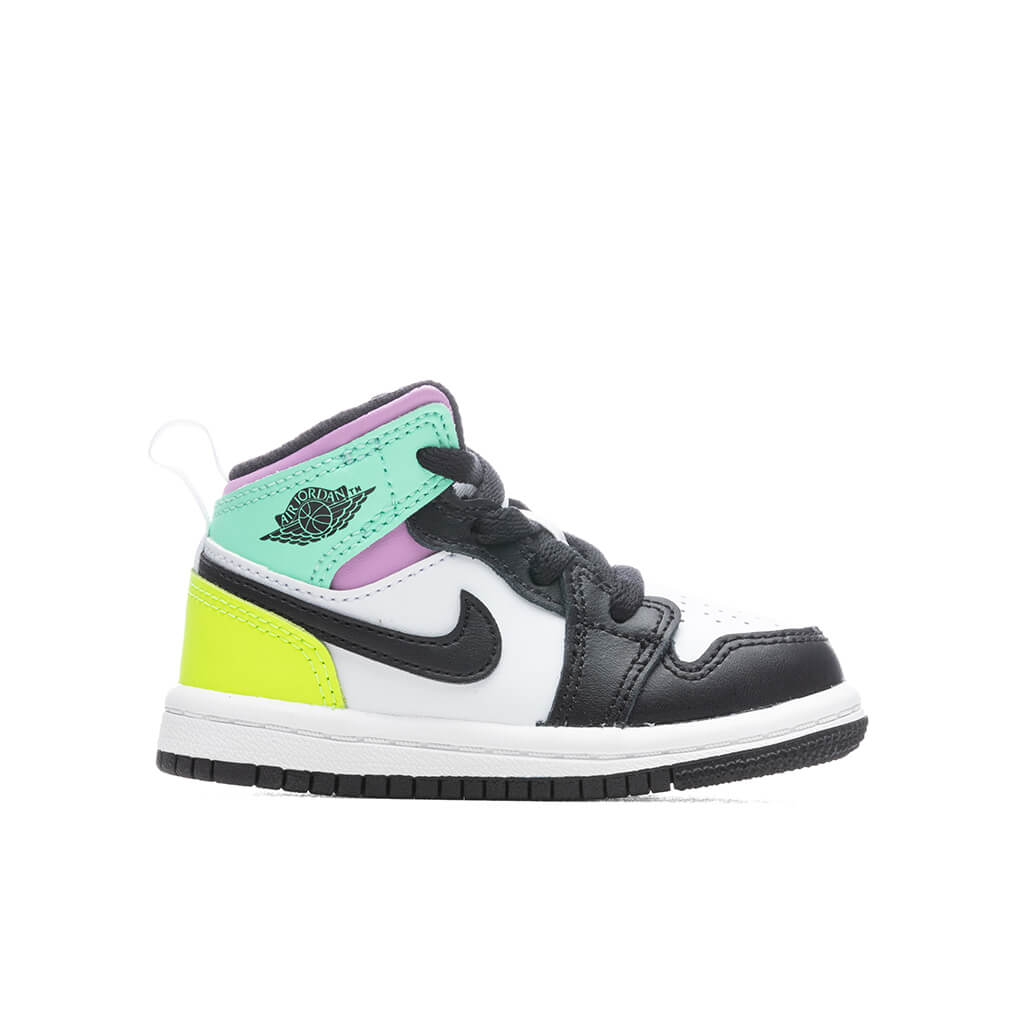 Air Jordan 1 Mid (TD) - White/Volt