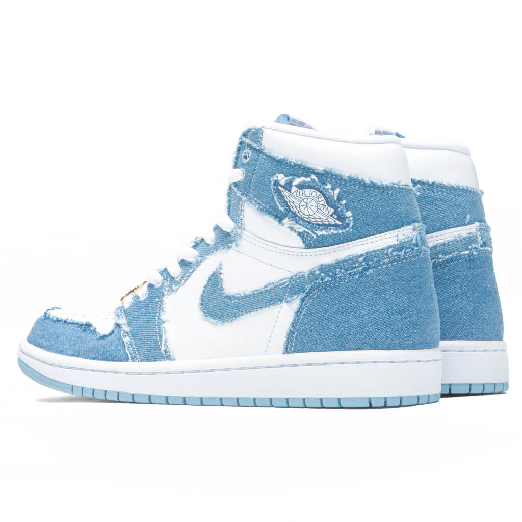 Women's Air Jordan 1 Retro Hi OG - White/Boarder Blue/Metallic Gold