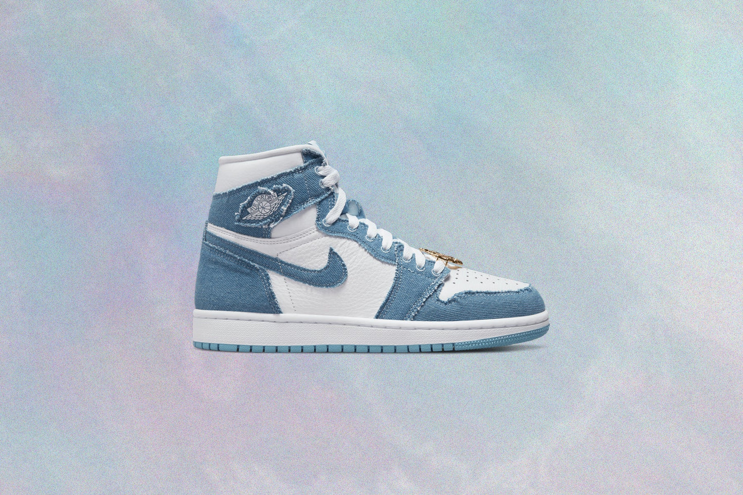 Women's Air Jordan 1 Retro Hi OG - White/Boarder Blue/Metallic Gold