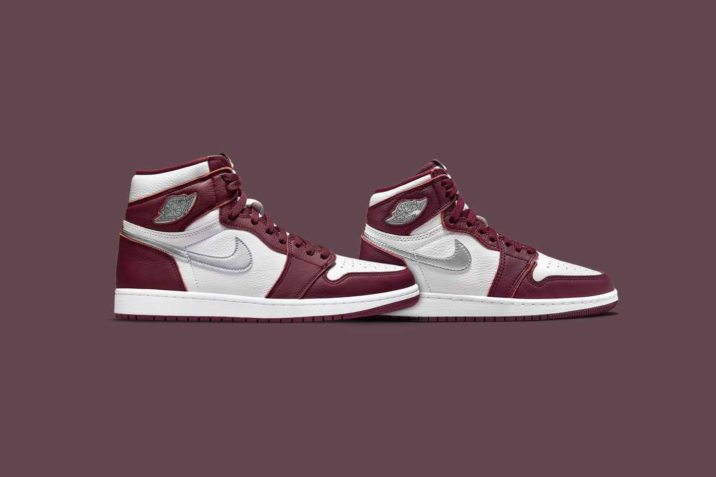Air Jordan 1 Retro High OG - Bordeaux/Metallic Silver/White