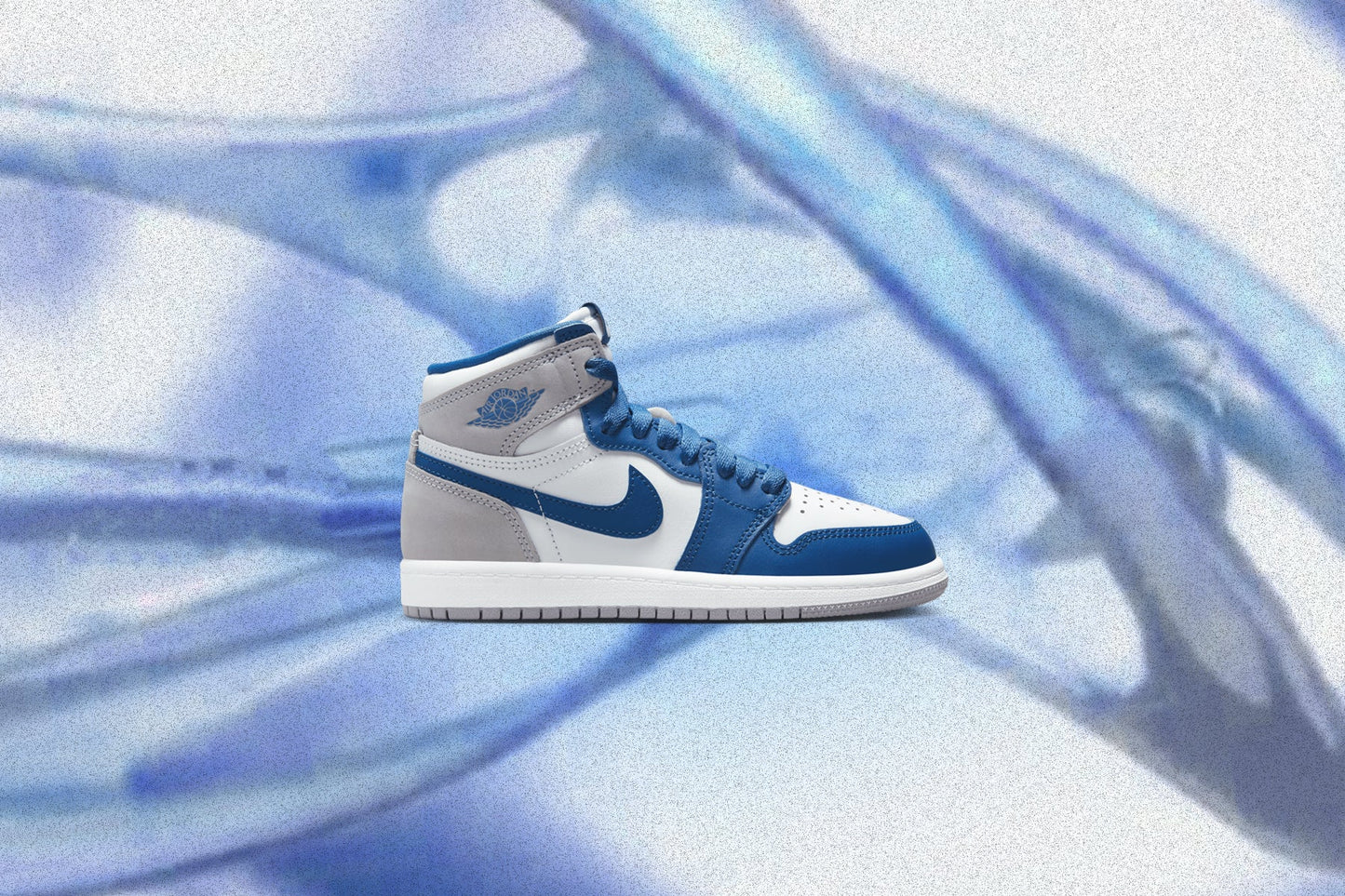 Air Jordan 1 Retro High OG (PS) - True Blue/White/Cement Grey