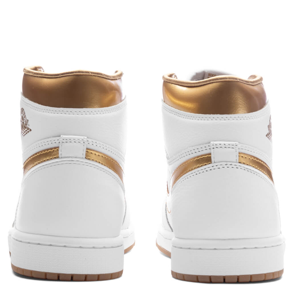 Women's Air Jordan 1 Retro High OG - White/Metallic Gold/Gum Light Brown