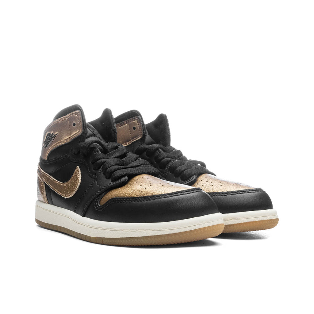 Air Jordan 1 Retro High OG (PS) 'Black and Gold' - Black/Metallic Gold/Sail