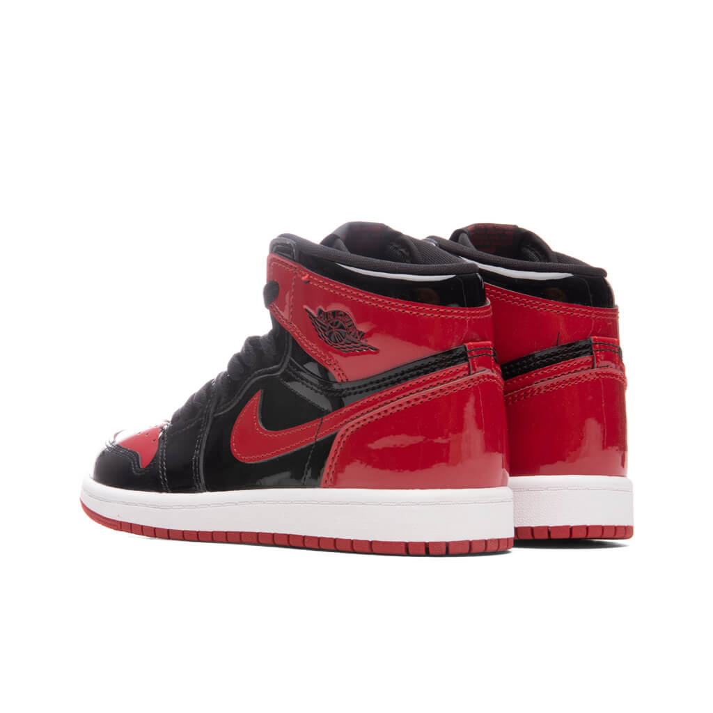Air Jordan 1 Retro High OG (PS) 'Patent Bred' - Black/Varsity Red/White