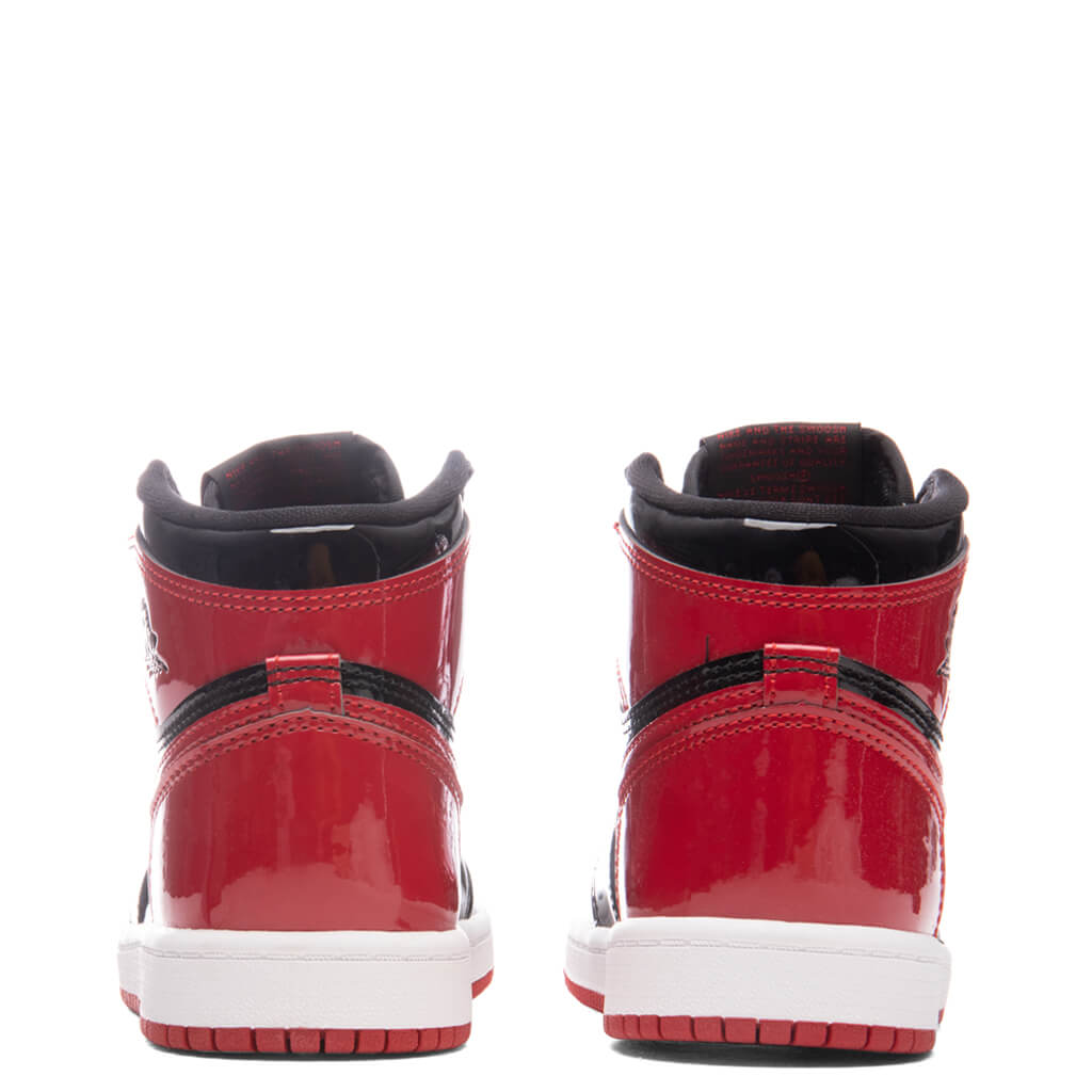 Air Jordan 1 Retro High OG (PS) 'Patent Bred' - Black/Varsity Red/White