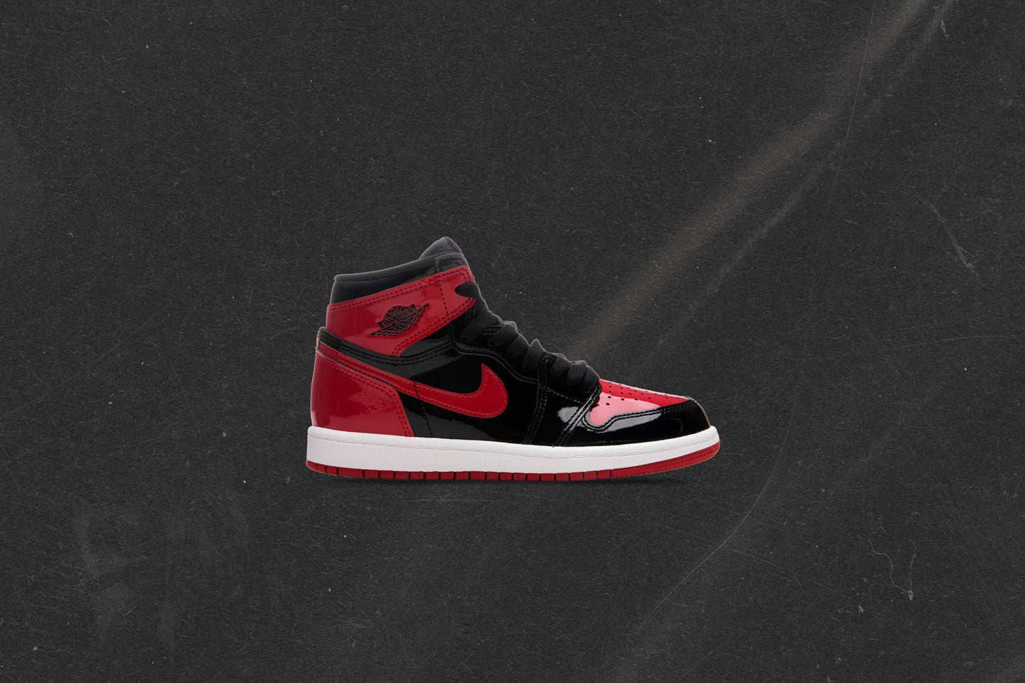 Air Jordan 1 Retro High OG (PS) 'Patent Bred' - Black/Varsity Red/White