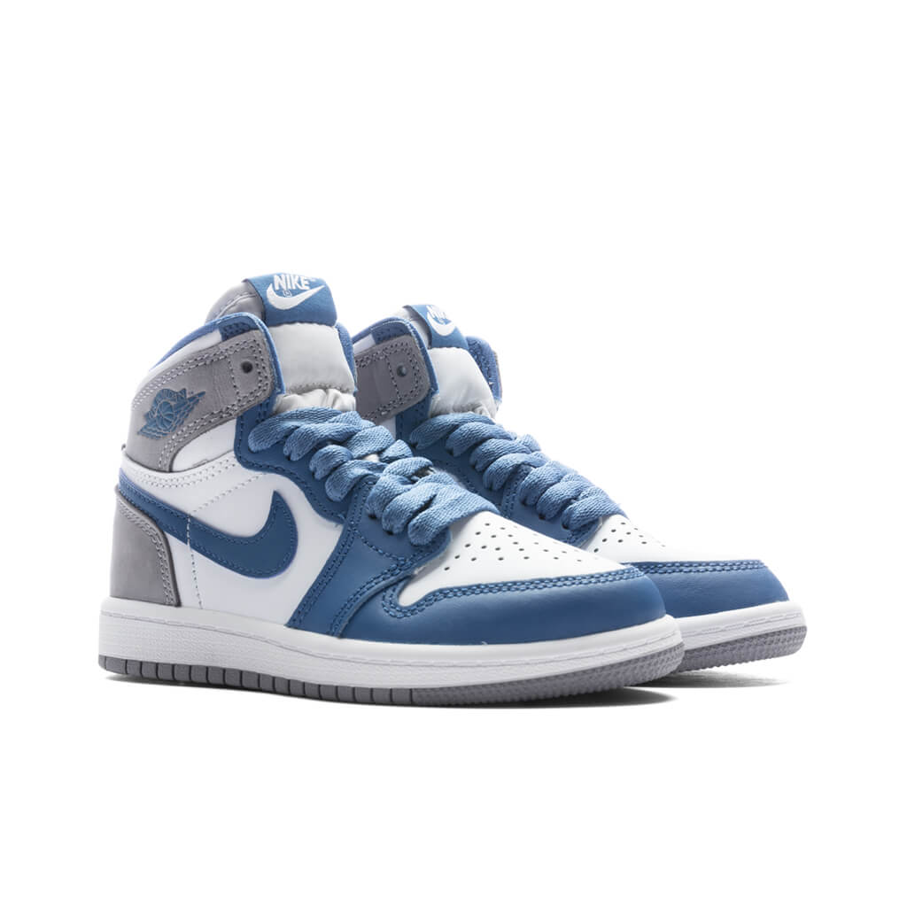 Air Jordan 1 Retro High OG (PS) - True Blue/White/Cement Grey