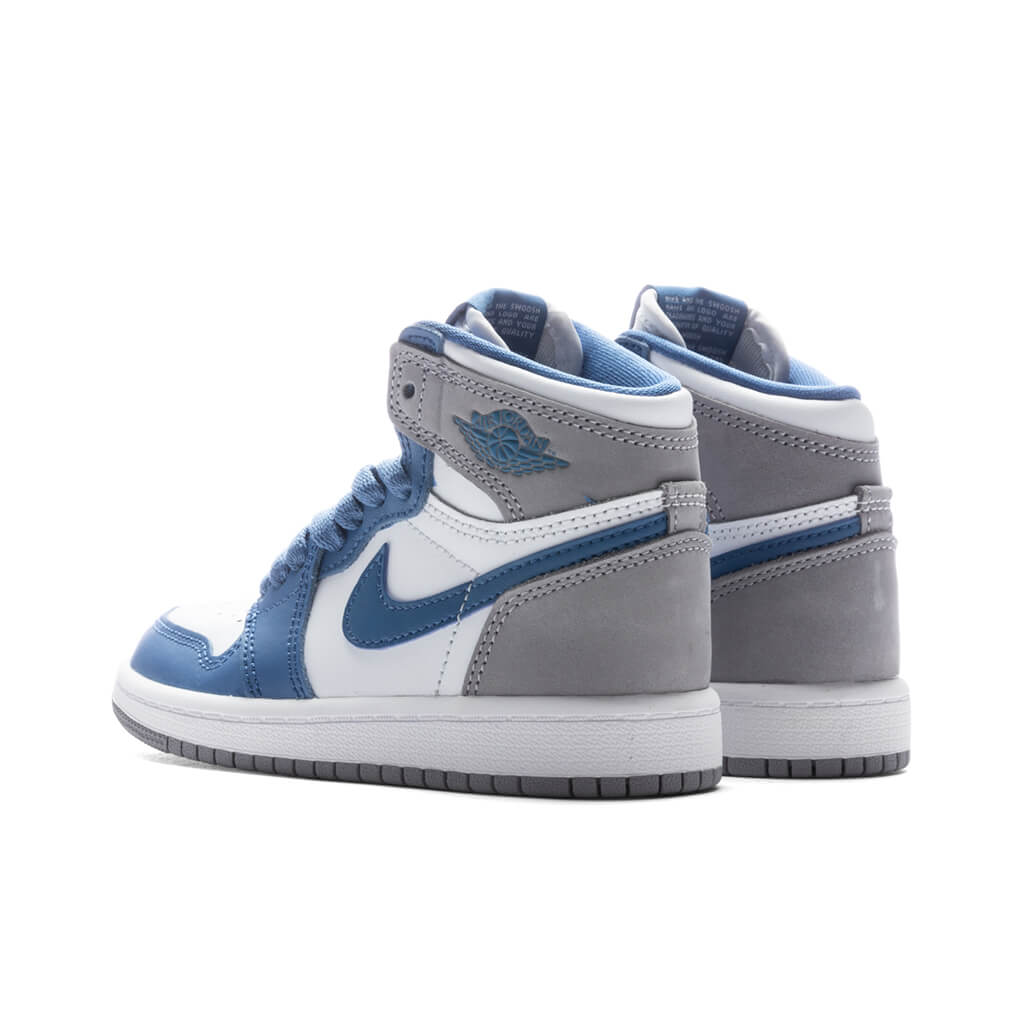 Air Jordan 1 Retro High OG (PS) - True Blue/White/Cement Grey