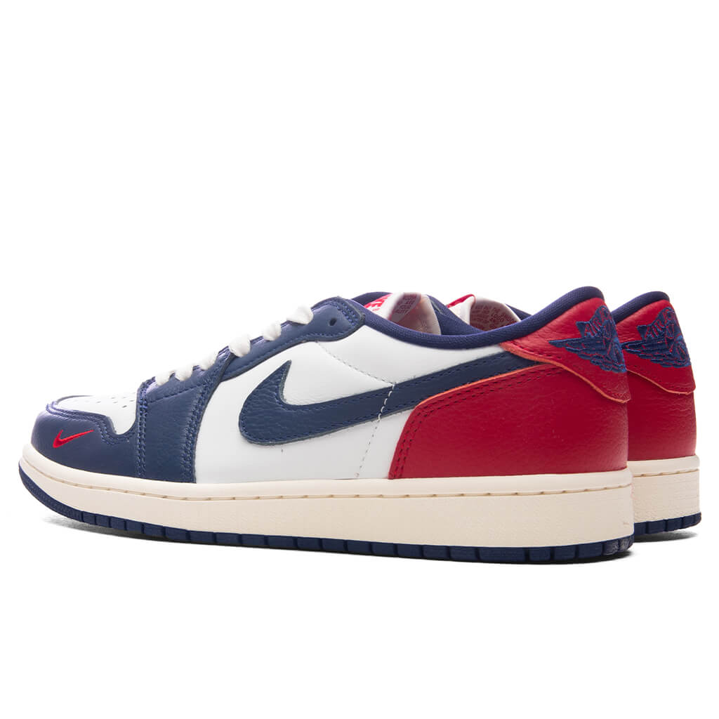 Air Jordan 1 Retro Low OG 'Howard University' - Summit White/Gym Red/Midnight Navy