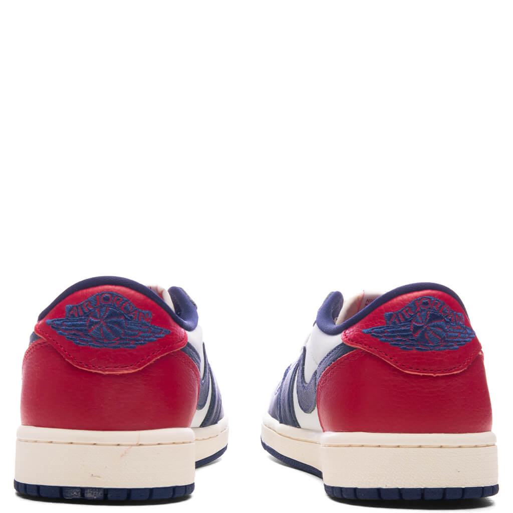 Air Jordan 1 Retro Low OG 'Howard University' - Summit White/Gym Red/Midnight Navy
