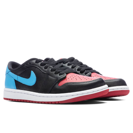 Women's Air Jordan 1 Retro Low OG - Black/Dark Powder Blue/Gym Red