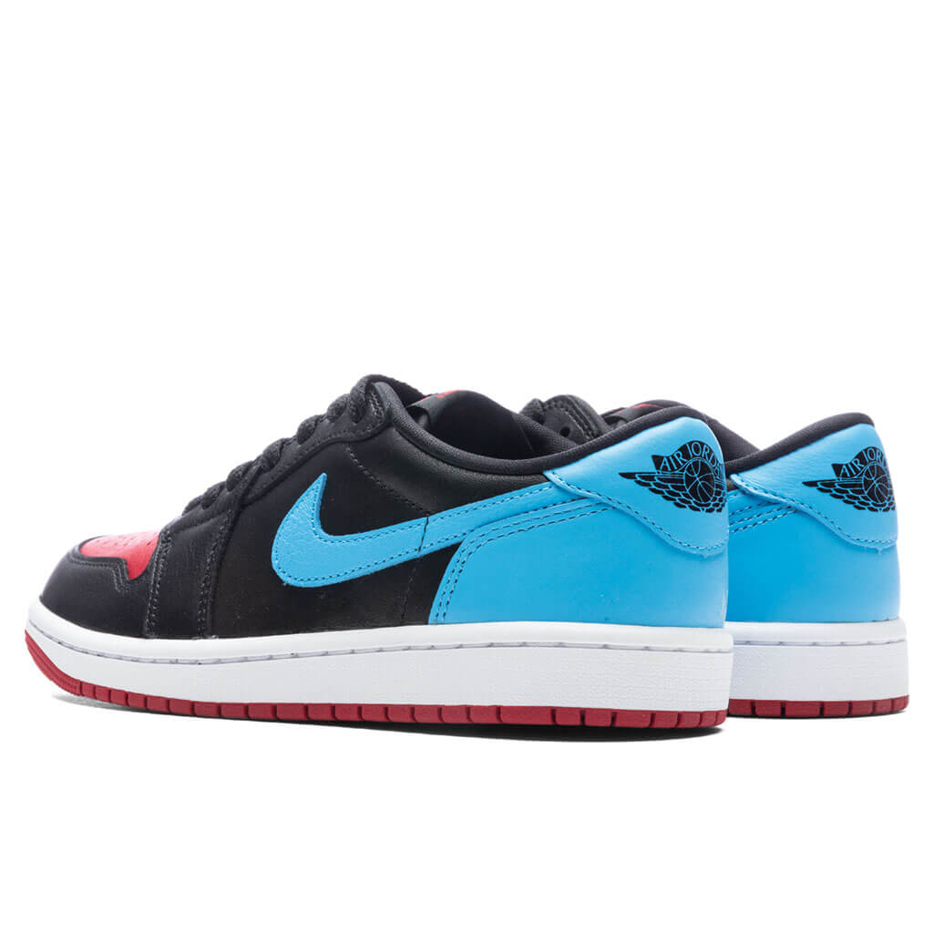Women's Air Jordan 1 Retro Low OG - Black/Dark Powder Blue/Gym Red