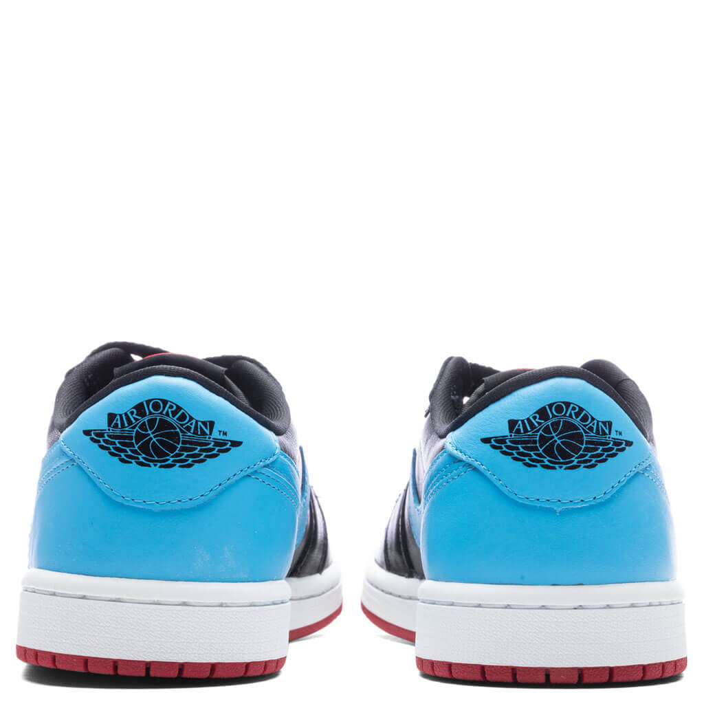 Women's Air Jordan 1 Retro Low OG - Black/Dark Powder Blue/Gym Red