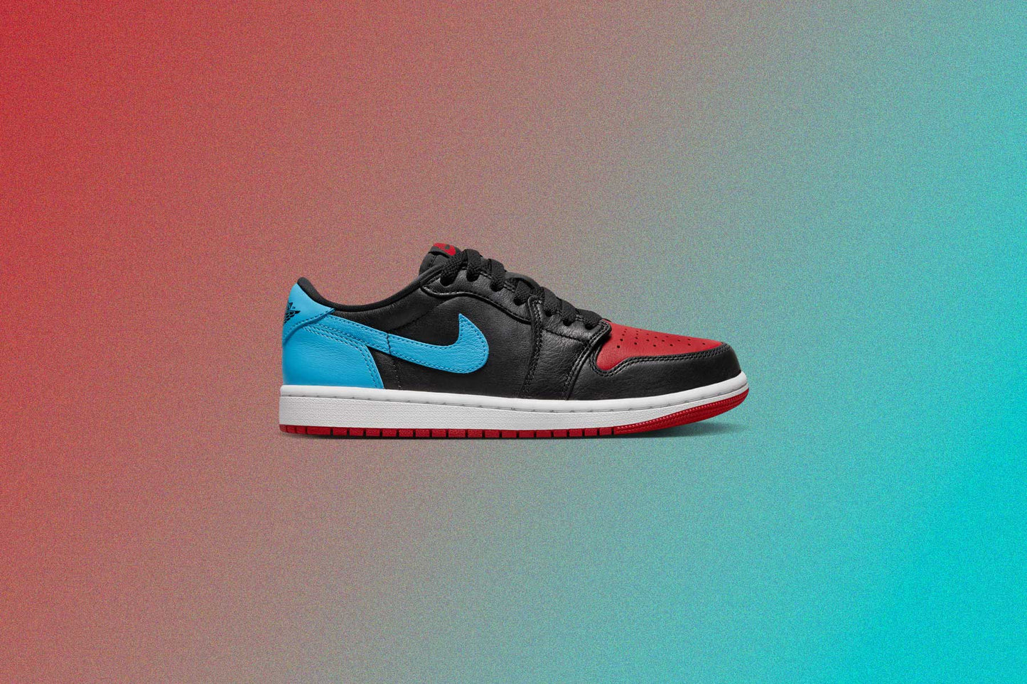 Women's Air Jordan 1 Retro Low OG - Black/Dark Powder Blue/Gym Red