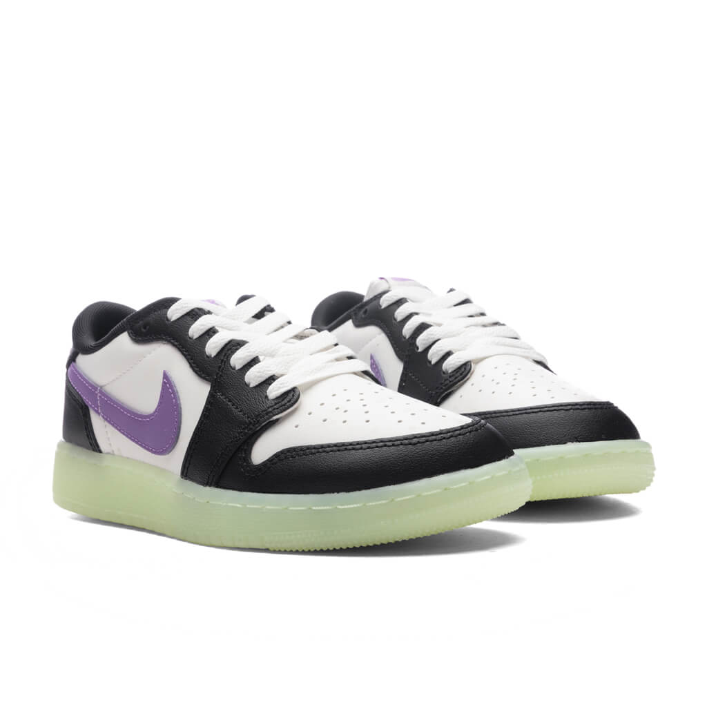 Air Jordan 1 Retro Low OG (GS) - Black/Black Raspberry/Volt Tint