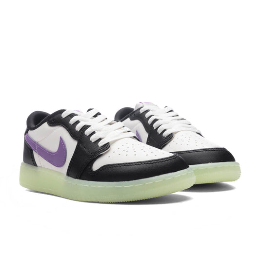 Air Jordan 1 Retro Low OG (GS) - Black/Black Raspberry/Volt Tint