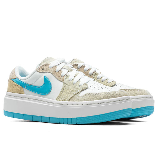 Women's Air Jordan 1 Elevate Low Salt Lake City - White/Baltic Blue/Oil Green