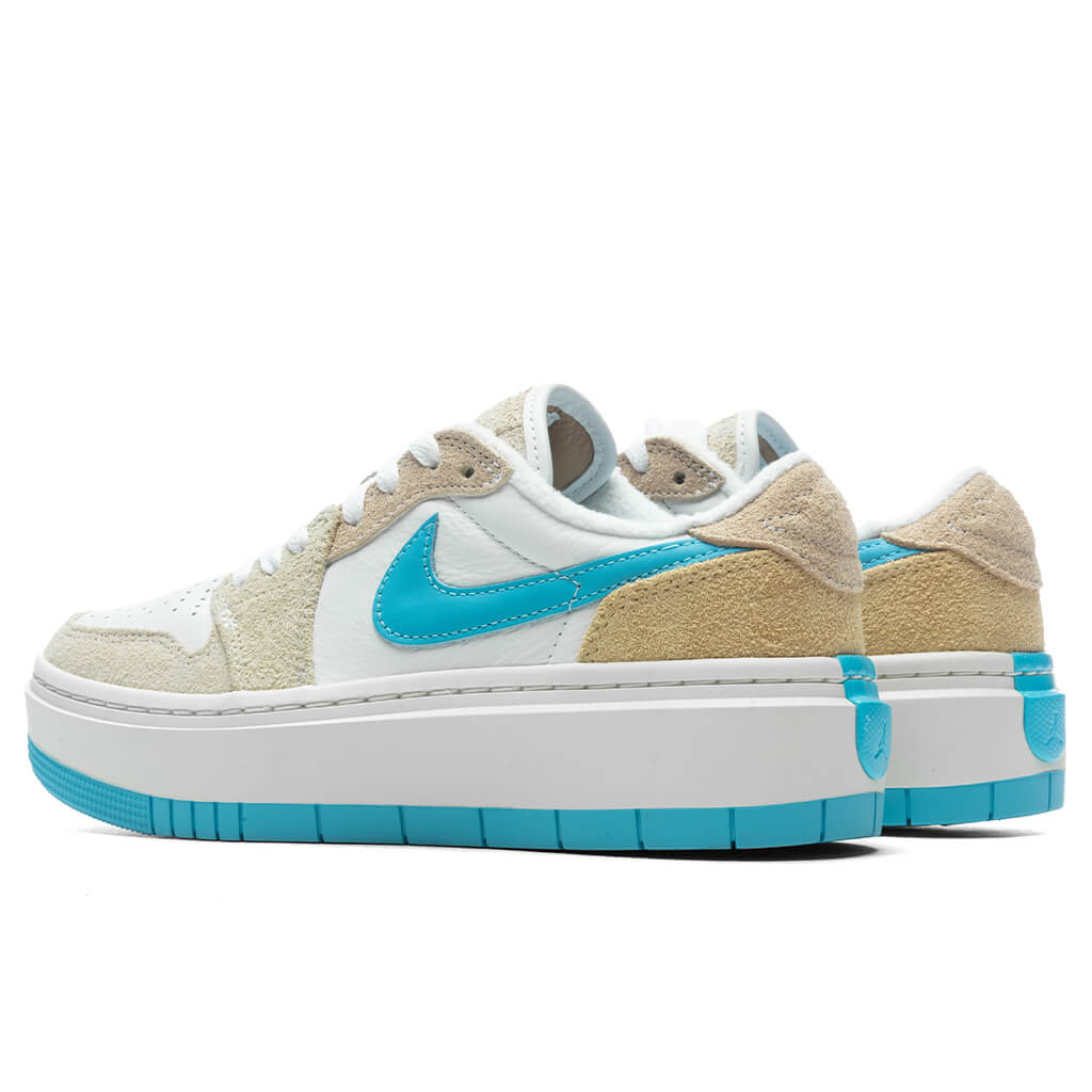 Women's Air Jordan 1 Elevate Low Salt Lake City - White/Baltic Blue/Oil Green