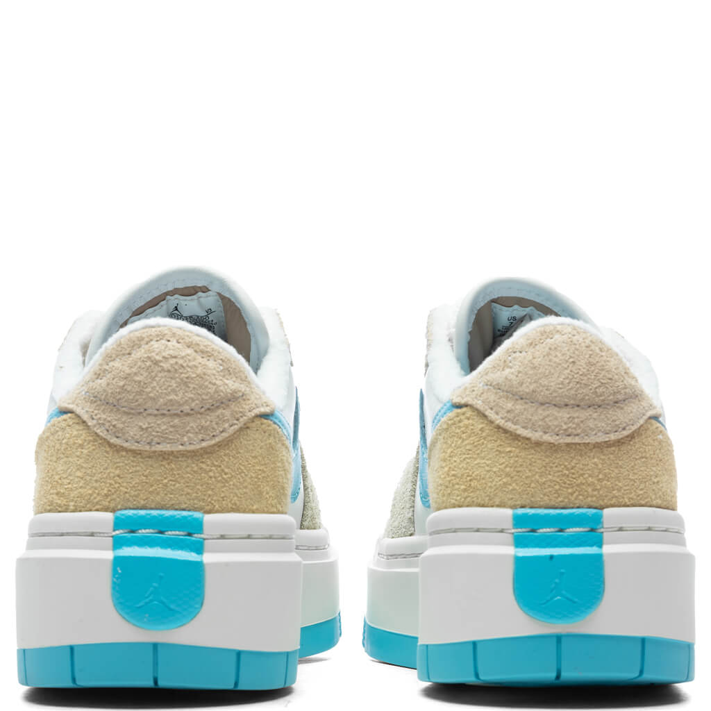 Women's Air Jordan 1 Elevate Low Salt Lake City - White/Baltic Blue/Oil Green