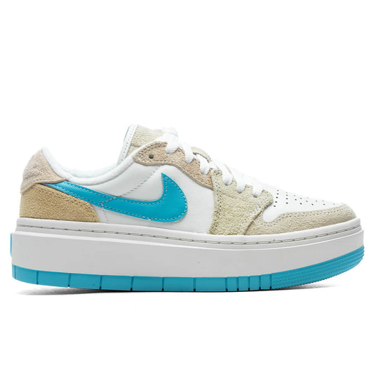 Women's Air Jordan 1 Elevate Low Salt Lake City - White/Baltic Blue/Oil Green