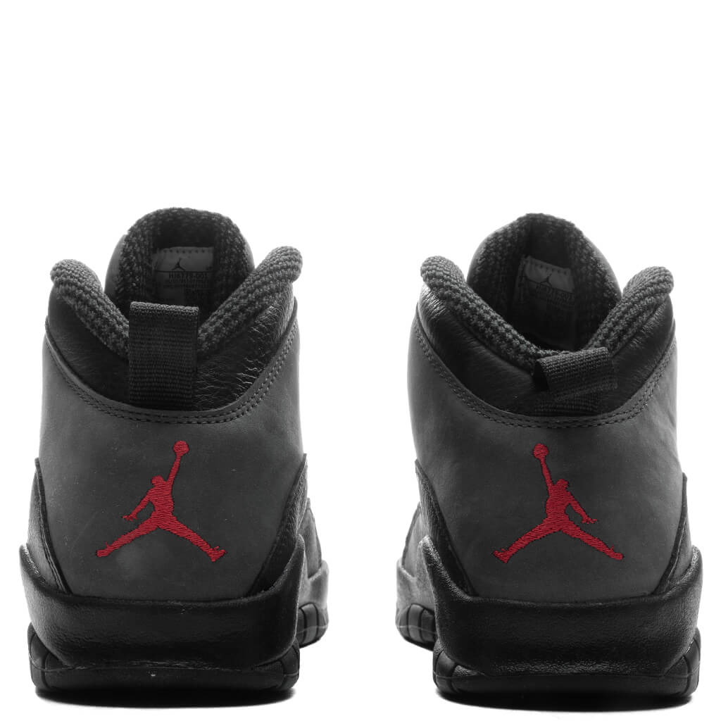Air Jordan 10 Retro 'Shadow' - Charred Grey/True Red/Black